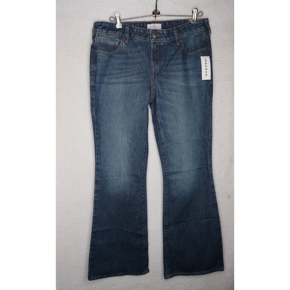 Pacsun Women's Denim Jade Low Rise Bootcut Jeans Sz 28‎ Short Y2k Retro NWT